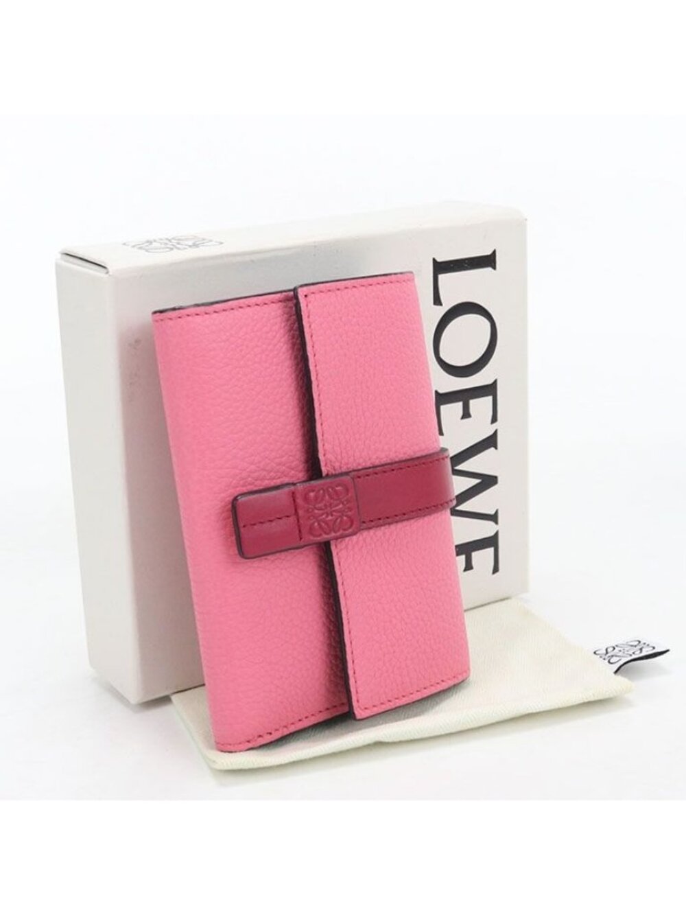 Loewe Vertical Wallet Anagram Trifold Calfskin